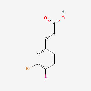 Chemical structure of 3-Bromo-4-fluorocinnamic acid