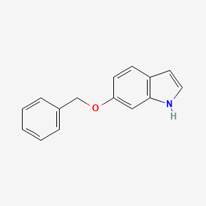 Chemical structure of 6-Benzyloxyindole