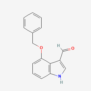Chemical structure of 4-Benzyloxyindole-3-carboxaldehyde