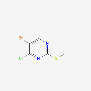 Chemical structure of 5-Bromo-4-chloro-2-(methylthio)pyrimidine