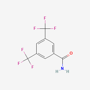 Chemical structure of 3,5-Bis(trifluoromethyl)benzamide