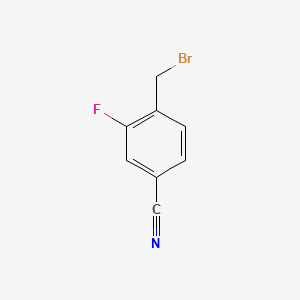 Chemical structure of 4-(Bromomethyl)-3-fluoroben