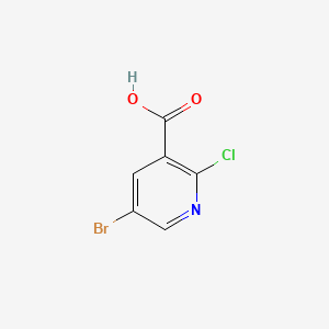 Chemical structure of 5-Bromo-2-chloronicotinic Acid
