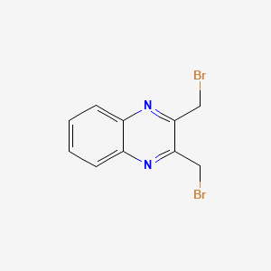 Chemical structure of 2,3-Bis(bromomethyl)quinoxaline