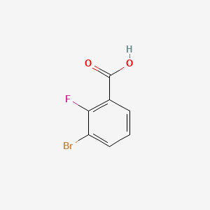 Chemical structure of 3-Bromo-2-fluorobenzoic acid