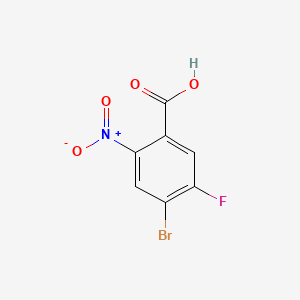 Chemical structure of 4-Bromo-5-fluoro-2-nitrobenzoic acid