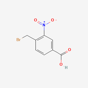 Chemical structure of 4-Bromomethyl-3-nitrobenzoic acid