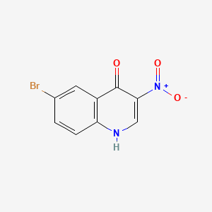 Chemical structure of 6-Bromo-3-nitroquinolin-4(1H)-one