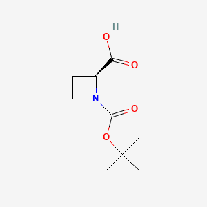 Chemical structure of 1-Boc-L-azetidine-2-carboxylic acid