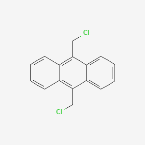 Chemical structure of 9,10-Bis(chloromethyl)anthracene