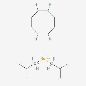 Chemical structure of Bis(2-methylallyl)(1,5-cyclooctadiene)ruthenium(II)