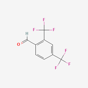 Chemical structure of 2,4-Bis(trifluoromethyl)benzaldehyde