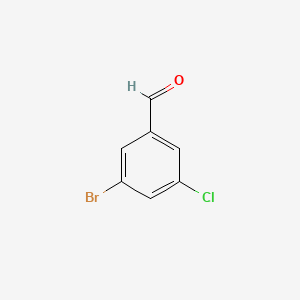 Chemical structure of 3-Bromo-5-chlorobenzaldehyde