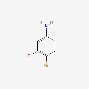 Chemical structure of 4-Bromo-3-fluoroaniline