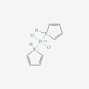 Chemical structure of Zirconocene dichloride