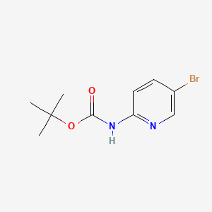 Chemical structure of 2-(Boc-amino)-5-bromopyridine