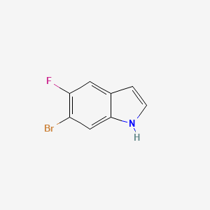 Chemical structure of 6-Bromo-5-fluoroindole