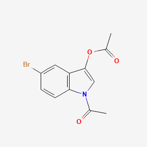 Chemical structure of 5-Bromoindoxyl diacetate