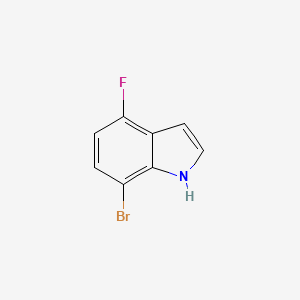 Chemical structure of 7-Bromo-4-fluoroindole