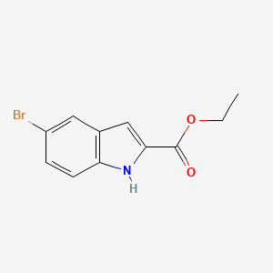 Chemical structure of Ethyl 5-Bromoindole-2-carboxylate