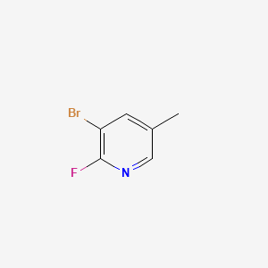 Chemical structure of 3-Bromo-2-fluoro-5-methylpyridine