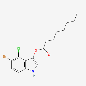 Chemical structure of 5-Bromo-4-chloro-3-indolyl octanoate