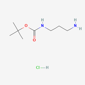 Chemical structure of N-Boc-1,3-diaminopropane hydrochloride
