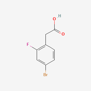 Chemical structure of 4-Bromo-2-fluorophenylacetic acid