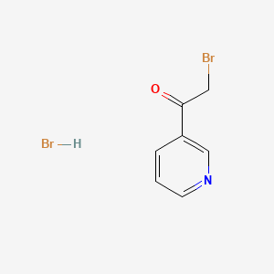 Chemical structure of 3-(Bromoacetyl)pyridine hydrobromide