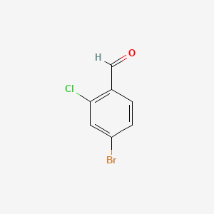 Chemical structure of 4-Bromo-2-chlorobenzaldehyde