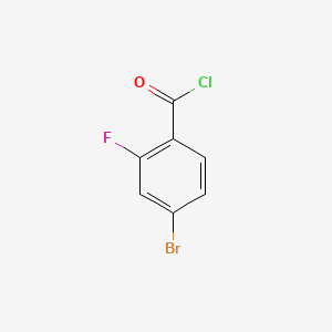 Chemical structure of 4-Bromo-2-fluorobenzoyl chloride