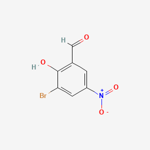 Chemical structure of 3-Bromo-5-nitrosalicylaldehyde