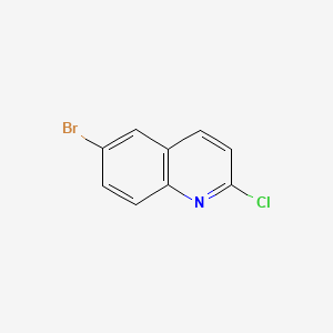 Chemical structure of 6-Bromo-2-chloroquinoline