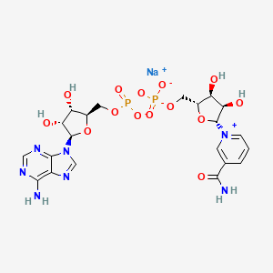 Chemical structure of β-Nicotinamide adenine dinucleotide sodium salt