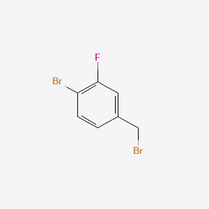 Chemical structure of 4-Bromo-3-fluorobenzyl bromide