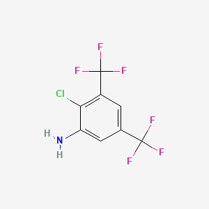 Chemical structure of 3,5-Bis(trifluoromethyl)-2-chloroaniline