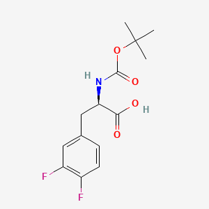 Chemical structure of Boc-3,4-Difluoro-D-Phenylalanine