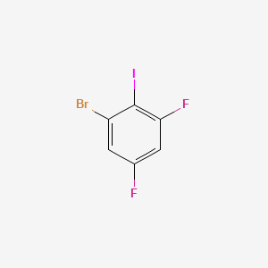 Chemical structure of 1-Bromo-3,5-difluoro-2-iodobenzene