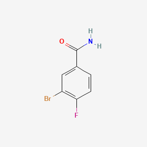 Chemical structure of 3-Bromo-4-fluorobenzamide
