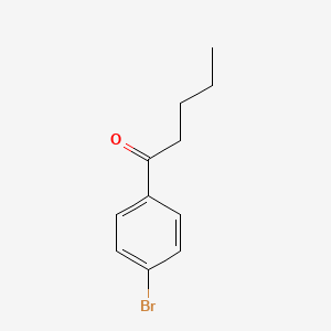 Chemical structure of 1-(4-bromophenyl)pentan-1-one