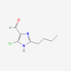 Chemical structure of 2-Butyl-5-chloro-1H-imidazole-4-carbaldehyde