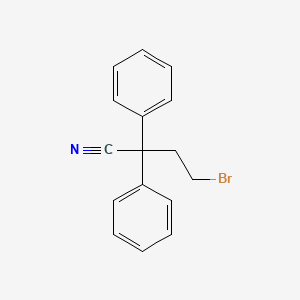 Chemical structure of 4-Bromo-2,2-diphenylbutyronitrile