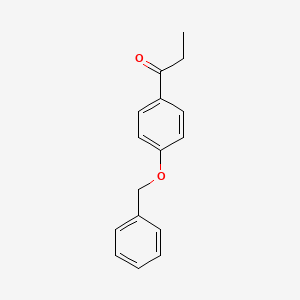 Chemical structure of 4’-(Benzyloxy)propiophenone