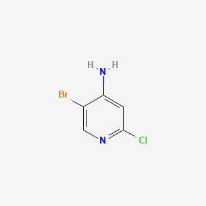 Chemical structure of 4-Amino-5-bromo-2-chloropyridine