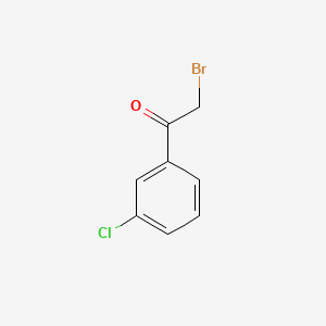 Chemical structure of 2-Bromo-3′-chloroacetophenone