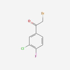 Chemical structure of 2-Bromo-3′-chloro-4′-fluoroacetophenone