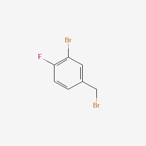 Chemical structure of 3-Bromo-4-fluorobenzyl Bromide