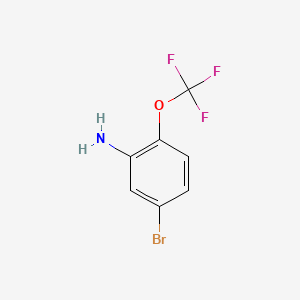 Chemical structure of 5-Bromo-2-(trifluoromethoxy)aniline
