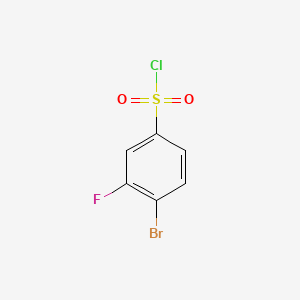 Chemical structure of 4-Bromo-3-fluorobenzenesulfonyl Chloride
