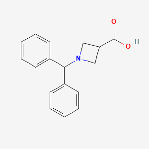 Chemical structure of 1-Benzhydrylazetidine-3-carboxylic Acid
